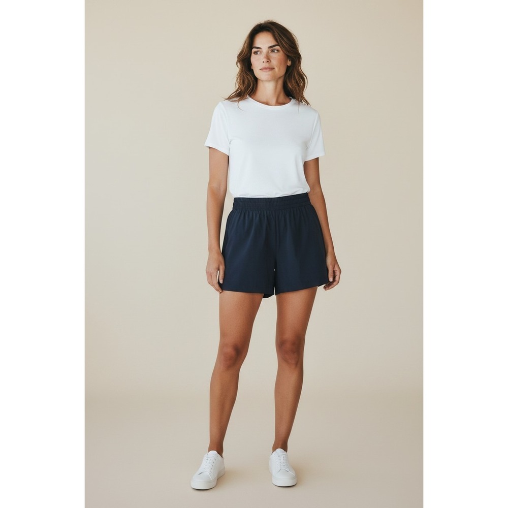 Uniqlo Athletic Shorts Womens Small Black Elastic Waist Zipper Pocket 447753